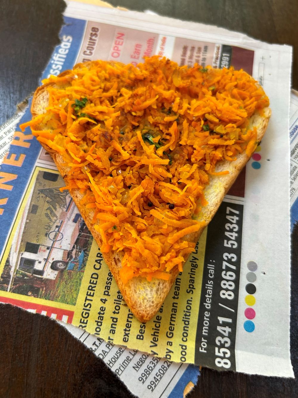 Bakery Style Carrot Bread Toast